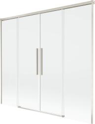 Mexen Rox, kétszárnyú tolóajtós kádparaván 190 x 150 cm, 8 mm-es átlátszó üveg, acélprofil, 8C9-190-002-97-00 (8C9-190-002-97-00)