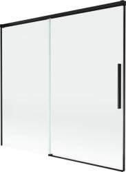 Mexen Rox, kétszárnyú tolóajtós kádparaván 170 x 150 cm, 8 mm-es átlátszó üveg, matt fekete profil, 8C9-170-001-70-00 (8C9-170-001-70-00)