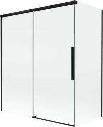 Mexen Rox, kétszárnyú tolóajtós kádparaván 140 + 70 x 150 cm, 8 mm-es átlátszó üveg, matt fekete profil, 8C9-140-070-70-00 (8C9-140-070-70-00)
