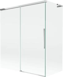 Mexen Rox, L tolóajtós, kétszárnyú kádparaván 140 + 70 x 150 cm, 8 mm-es átlátszó üveg, króm profil, 8C9L-140-070-01-00 (8C9L-140-070-01-00)