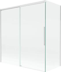 Mexen Rox, kétszárnyú tolóajtós kádparaván 150 + 70 x 150 cm, 8 mm-es átlátszó üveg, fehér profil, 8C9-150-070-20-00 (8C9-150-070-20-00)
