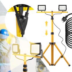 Toolight Rea, Halogén LED építőipari lámpák állványon 2x20W RSL001-20N, KPL-10200 (KPL-10200)