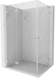 Mexen Lunar, L Duo csuklós zuhany 120 x 80 cm, 8 mm átlátszó üveg, acél profil, 834L-120L-080P-97-00 (834L-120L-080P-97-00)