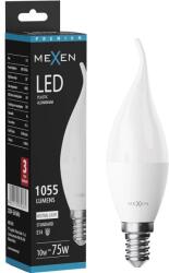 Mexen Nova, LED lángizzó E14, C37, 10W, Meleg - 3000K, 1055 lm - L106-E14-1030-01 (L106-E14-1040-01)