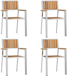vidaXL Kerti Szék 4 db Barna 56x54, 5x87 cm Tömör Akácfa