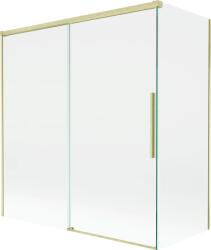 Mexen Rox, kétszárnyú tolóajtós kádparaván 150 + 70 x 150 cm, 8 mm-es átlátszó üveg, matt arany profil, 8C9-150-070-55-00 (8C9-150-070-55-00)