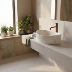 Rea Dream, pultra szerelhető mosdó 490x360x150 mm, bézs-fehér, REA-U0635 (REA-U0635)