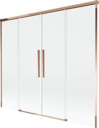 Mexen Rox, kétszárnyú tolóajtós kádparaván 180 x 150 cm, 8 mm-es átlátszó üveg, rozéarany profil, 8C9-180-002-60-00 (8C9-180-002-60-00)
