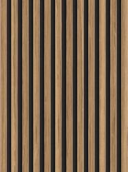 Mexen Lam-F, akusztikus fali lécek 275 × 30 cm, 8 mm-es filc hátlap, műszaki furnér, világos diófa, S105-275307-3015-017 (S105-275307-3015-017)