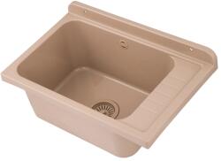 Gamma Selva, univerzális műanyag mosogató 58x38x26, 7 cm + szifon, 1 kamrás, bézs, GMA-KGS58-B (GMA-KGS58-B)