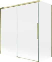 Mexen Rox, kétszárnyú tolóajtós kádparaván 150 + 70 x 150 cm, 8 mm-es átlátszó üveg, arany fényes profil, 8C9-150-070-50-00 (8C9-150-070-50-00)