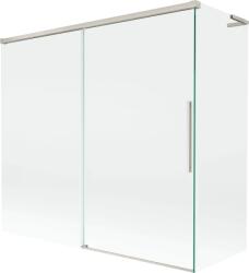 Mexen Rox, L tolóajtós, kétszárnyú kádparaván 170 + 80 x 150 cm, 8 mm-es átlátszó üveg, acélprofil, 8C9L-170-080-97-00 (8C9L-170-080-97-00)