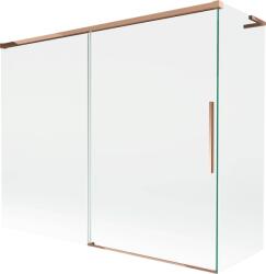 Mexen Rox, L kétszárnyú tolóajtós kádparaván 190 + 80 x 150 cm, 8 mm-es átlátszó üveg, rozéarany profil, 8C9L-190-080-60-00 (8C9L-190-080-60-00)