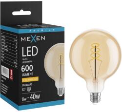 Mexen Vintis, LED spirálizzó E27, G125, 8W, Meleg - 2200K, 600 lm, borostyánszínű - L168-E27-0822-50 (L168-E27-0822-50)