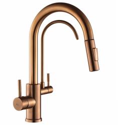 Rea Eco Fresh, mosogatócsaptelep kifolyóval ivóvízszűrőhöz, matt réz, REA-B7436 (REA-B7436)