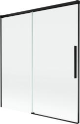 Mexen Rox, kétszárnyú tolóajtós kádparaván 150 x 150 cm, 8 mm-es átlátszó üveg, matt fekete profil, 8C9-150-001-70-00 (8C9-150-001-70-00)