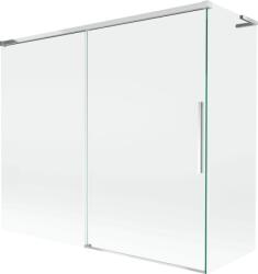 Mexen Rox, L tolóajtós, kétszárnyú kádparaván 180 + 80 x 150 cm, 8 mm-es átlátszó üveg, króm profil, 8C9L-180-080-01-00 (8C9L-180-080-01-00)