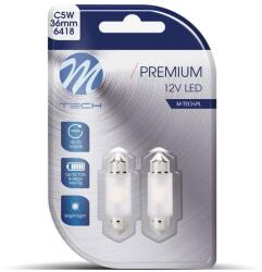 m-tech PREMIUM C5W 36mm 2LED, fehér, 2 db (LB361W)