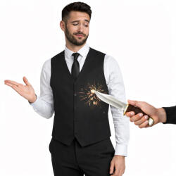 Linomag Szúrás- és vágásbiztos védőmellény elegáns megjelenéssel, Linomag®, magas védelem, állítható tépőzáras záródás a háton, XL méret, fekete