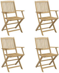 vidaXL 4 db Összecsukható Tömör Akácfa Kerti Szék 57, 5X54, 5X90 cm
