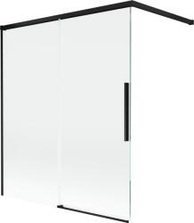 Mexen Rox, kétszárnyú tolóajtós kádparaván 140 x 150 cm, 8 mm-es átlátszó üveg, matt fekete profil, 8C9-140-003-70-00 (8C9-140-003-70-00)