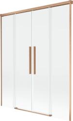 Mexen Rox, kétszárnyú tolóajtós kádparaván 160 x 150 cm, 8 mm-es átlátszó üveg, matt réz profil, 8C9-160-002-65-00 (8C9-160-002-65-00)