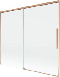 Mexen Rox, kétszárnyú tolóajtós kádparaván 180 x 150 cm, 8 mm-es átlátszó üveg, matt réz profil, 8C9-180-001-65-00 (8C9-180-001-65-00)