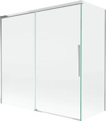 Mexen Rox, kétszárnyú tolóajtós kádparaván 160 + 70 x 150 cm, 8 mm-es átlátszó üveg, fehér profil, 8C9-160-070-20-00 (8C9-160-070-20-00)