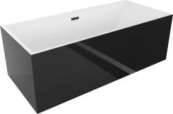 Mexen Vigo, szabadon álló kád 178, 5 x 80 cm, fehér-fekete, fekete matt túlfolyó, 51251788075-70 (51251788075-70)