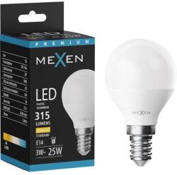 Mexen Nova, LED izzó E14, G45, 3W, meleg - 3000K, 315 lm - L101-E14-0330-01 (L101-E14-0330-01)