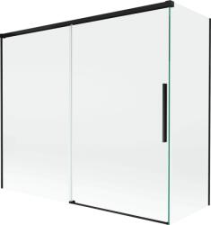 Mexen Rox, kétszárnyú tolóajtós kádparaván 180 + 80 x 150 cm, 8 mm-es átlátszó üveg, matt fekete profil, 8C9-180-080-70-00 (8C9-180-080-70-00)