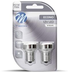 m-tech BA15s R5W 12V 19LED, fehér, 2 db (LB107W)