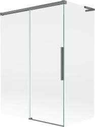 Mexen Rox, L tolóajtós, kétszárnyú kádparaván 120 + 70 x 150 cm, 8 mm-es átlátszó üveg, grafit profil, 8C9L-120-070-95-00 (8C9L-120-070-95-00)