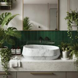 Rea Zoe Dune, pultra szerelhető mosdó 590×380×170 mm, kőutánzat - matt szürke, REA-U3538 (REA-U3538)