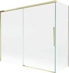 Mexen Rox, kétszárnyú tolóajtós kádparaván 180 + 80 x 150 cm, 8 mm-es átlátszó üveg, arany fényes profil, 8C9-180-080-50-00 (8C9-180-080-50-00)