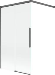 Mexen Rox, kétszárnyú tolóajtós kádparaván 100 x 150 cm, 8 mm-es átlátszó üveg, szálcsiszolt grafit profil, 8C9-100-003-66-00 (8C9-100-003-66-00)