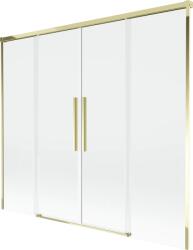 Mexen Rox, kétszárnyú tolóajtós kádparaván 170 x 150 cm, 8 mm-es átlátszó üveg, fényes arany profil, 8C9-170-002-50-00 (8C9-170-002-50-00)