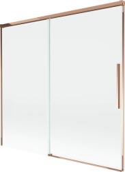 Mexen Rox, kétszárnyú tolóajtós kádparaván 170 x 150 cm, 8 mm-es átlátszó üveg, rozéarany profil, 8C9-170-001-60-00 (8C9-170-001-60-00)