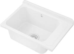 Gamma Selva, univerzális műanyag mosogató 58x38x26, 7 cm + szifon, 1 kamrás, fehér, GMA-KGS58-WH (GMA-KGS58-WH)