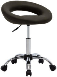 vidaXL Barna Műbőr Gurulós Munkaszék