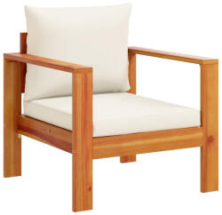 vidaXL Tömör Akácfa Kerti Szék Párnákkal