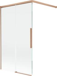 Mexen Rox, kétszárnyú tolóajtós kádparaván 100 x 150 cm, 8 mm-es átlátszó üveg, matt réz profil, 8C9-100-003-65-00 (8C9-100-003-65-00)