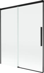 Mexen Rox, kétszárnyú tolóajtós kádparaván 140 x 150 cm, 8 mm-es átlátszó üveg, matt fekete profil, 8C9-140-001-70-00 (8C9-140-001-70-00)
