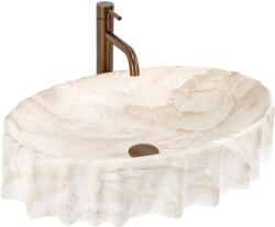 Rea Aurelia Reno, pultra szerelhető mosdó 600×400×140 mm, matt bézs - kőutánzat, REA-U3505 (REA-U3505)