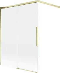 Mexen Rox, kétszárnyú tolóajtós kádparaván 120 x 150 cm, 8 mm-es átlátszó üveg, arany fényes profil, 8C9-120-003-50-00 (8C9-120-003-50-00)