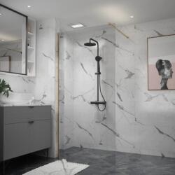 Erga Paris, Beépíthető zuhanykabin 70x200 cm, 8 mm-es átlátszó üveg, arany fényes profil, ERG-V02-PARIS-070x200-CL-GD (ERG-V02-PARIS-070X200-CL-GD)