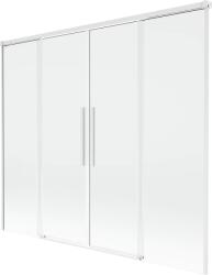 Mexen Rox, kétszárnyú tolóajtós kádparaván 190 x 150 cm, 8 mm-es átlátszó üveg, fehér profil, 8C9-190-002-20-00 (8C9-190-002-20-00)