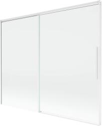 Mexen Rox, kétszárnyú tolóajtós kádparaván 190 x 150 cm, 8 mm-es átlátszó üveg, fehér profil, 8C9-190-001-20-00 (8C9-190-001-20-00)
