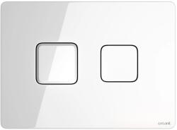CERSANIT Accento Square, pneumatikus öblítő gomb, fehér üveg, S97-054 (S97-054)