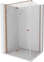 Mexen Mist-F T, 1 szárnyú, összecsukható zuhanykabin bal oldali 75 x 120 cm, átlátszó üveg, matt rézprofil, 8A6T-075-120-65-00-L (8A6T-075-120-65-00-L)